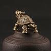 3D Messing Drachen Schildkröte Casting Statue Mini Tier Metall Figur Home Decor Desktop Handwerk Skulptur Landschaftsbau Dekoration Geschenk