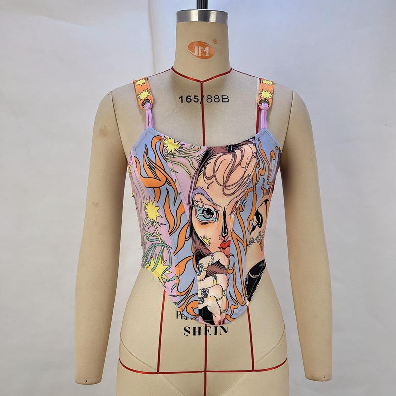 

Женский топ-бандо с принтом L