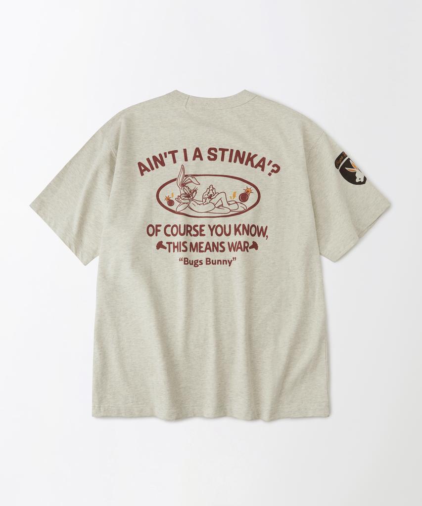 OUTSTANDING [Looney Tunes] Half Sleeve Tee(Bugs Bunny)_1%Oatmeal