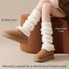 Fashion Solid Color Leg Warmers Thickened Coral Fleece Socks Warm Foot Cover Heap Socks Spring, Autumn and Winter