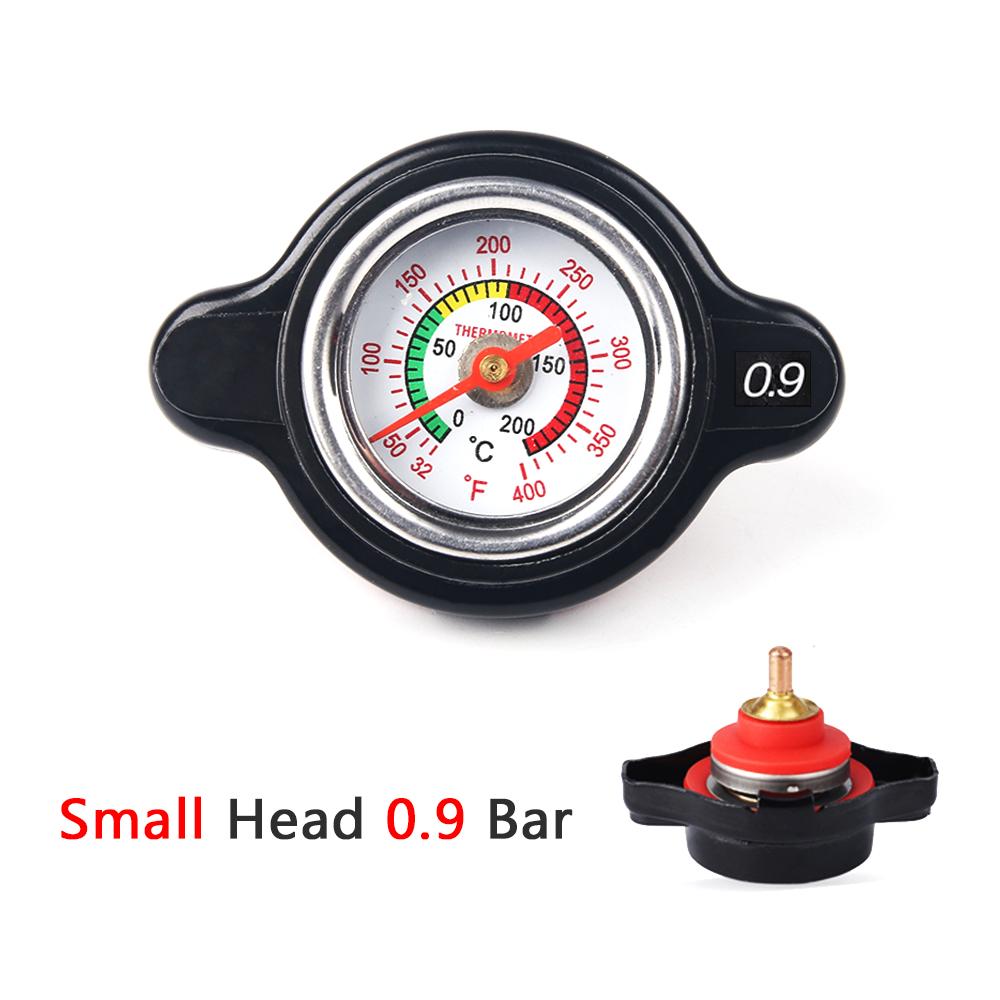 Car Motorcycle Styling Thermo Radiator Cap Tank Cover Water Temperature Gauge with Utility Safe 0.9 Bar/ 1.1 Bar/1.3 Bar