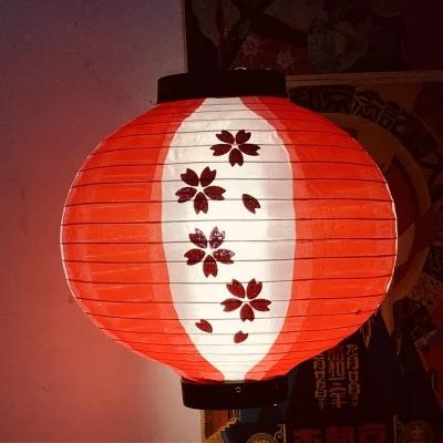 Japanese cloth Lantern Waterproof New Round 30x30CM Hanging Outside Sushi Shop Restaurant Decor flag Ornament Multi Patterns