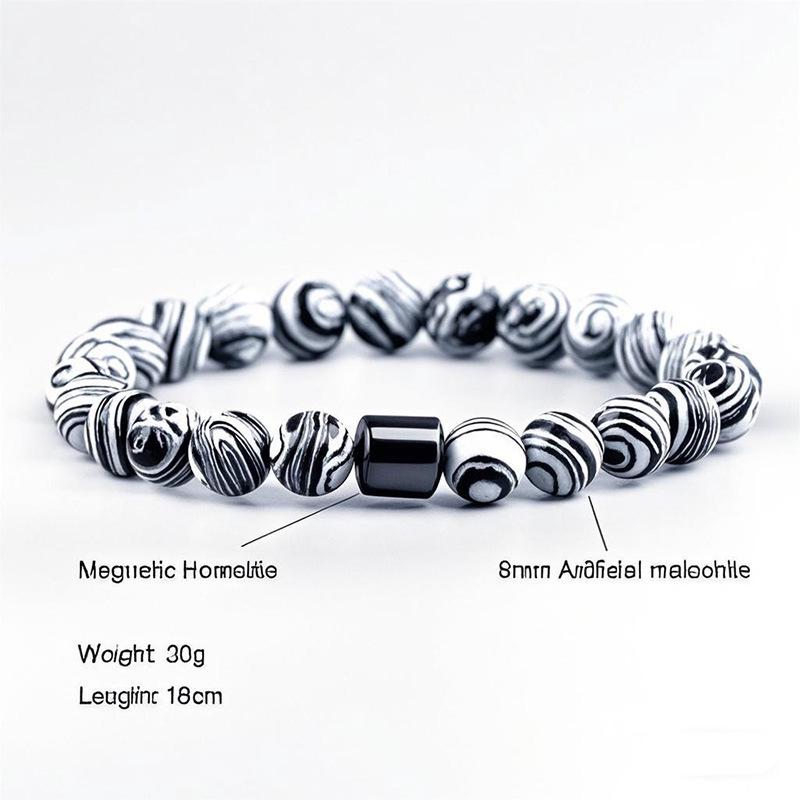 Black Stone Tiger Eye Magnetic Bead Bracelet