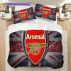 Arsenal Emblem Vibrant Background Bedding (1 * duvet cover + 2 * pillowcase, without core) 2D Flat Soft and comfortable Duvet cover and pillowcase