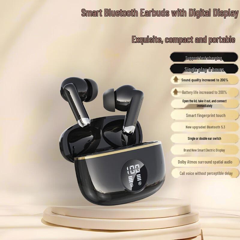 X90 Noise-Cancelling Bluetooth Earbuds: In-Ear, Ultra-Long Battery, High-Quality Sound for Sports & Running