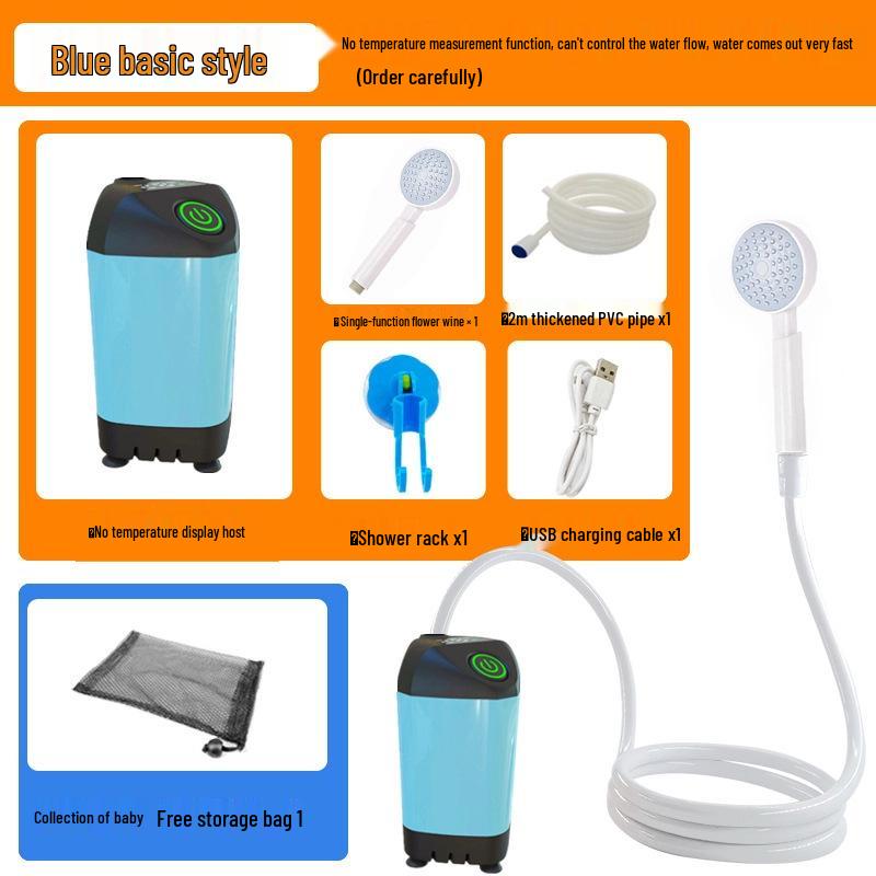 Portable Self-Priming Electric Shower for Outdoor and Rural Use