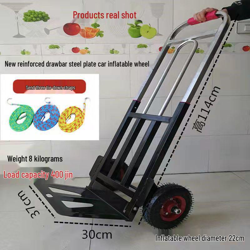 Heavy Duty Folding Stair Climbing Handcart - Portable Shopping and Luggage Cart