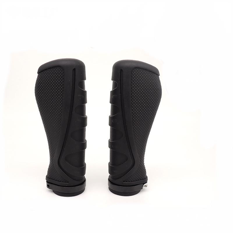 1 Paire Poignées de Guidon de Vélo Confort Antidérapantes Noires Enfant Universel Caoutchouc Plastique Poignée Housse de Poignée Accessoire Support Solide