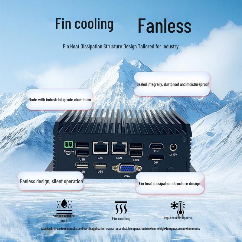 

Fanchen Fanless Embedded Industrial Mini PC CN plug (adapter included)