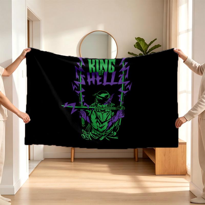 Roronoa Zoro (1) Flaneldecke ein weicher Akzent für Schlafzimmer und Wohnzimmer und ein gemütliches Zuhause-Geschenk