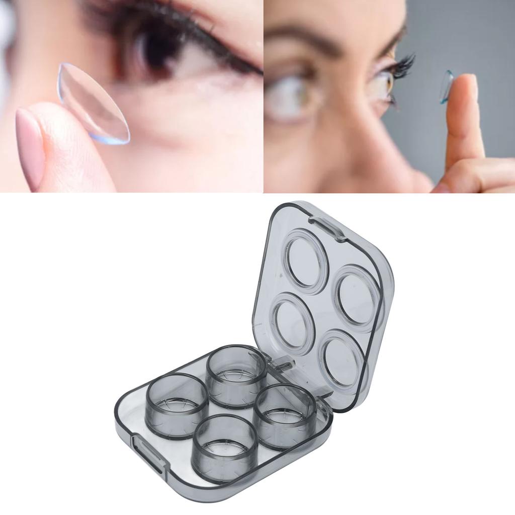 Contact Lens Case Kit Transparent Protective Portable Plastic Contact Lenses Storage Container for Women Girls