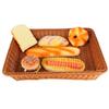 Household Desktop Rectangular Food Bread Fruits Storage Basket for Office RestaurantCoffee Color XL