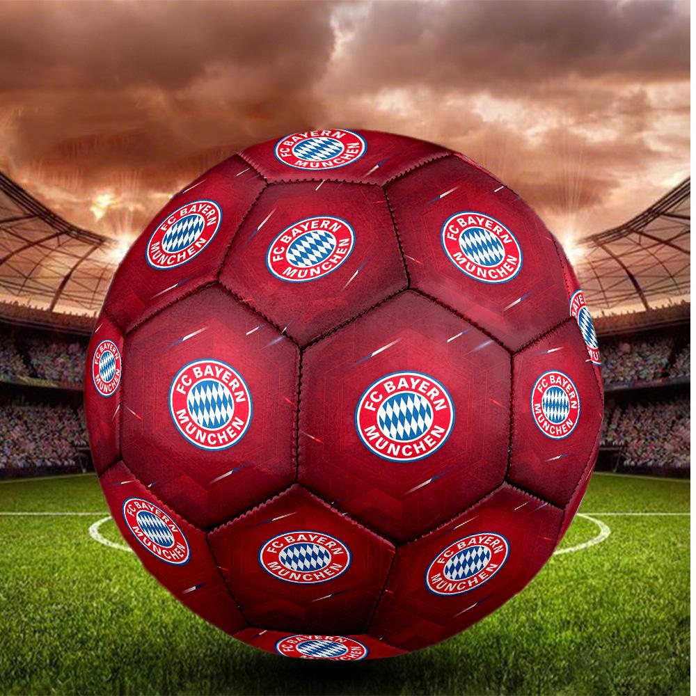 Bayern Monaco Pallone da Calcio Taglia 5 Alta Elasticità Pallone da Calcio Per Competizione All'aperto Allenamento Quotidiano Gioco