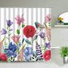 Plant Series Shower Curtain Bathroom Waterproof Polyester Fabric Cloth Curtain Dandelion Flower Print Bathtub Decor With Hooks