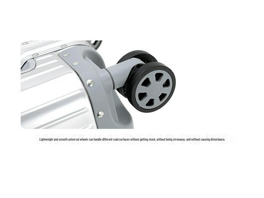 Valiză de cabină din aliaj aluminiu-magneziu, geantă de călătorie unisex cu troler, valiză de călătorie complet metalică, design durabil și elegant