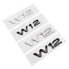 3D ABS Crom Negru Litere W12 Emblema Autocolant Accesorii Aripă Laterală Portbagaj Spate Mașină·