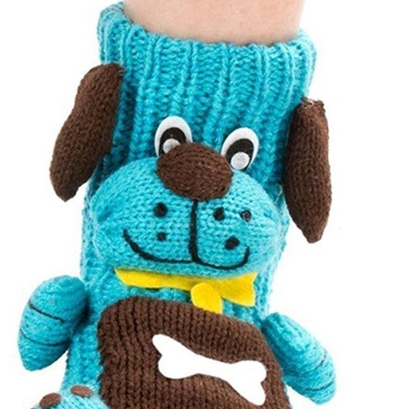 Knitted Festival Stocking Cartoon Christmas Socks Anti Slip Cotton Warm Winter Socks For Christmas Teen Decoration