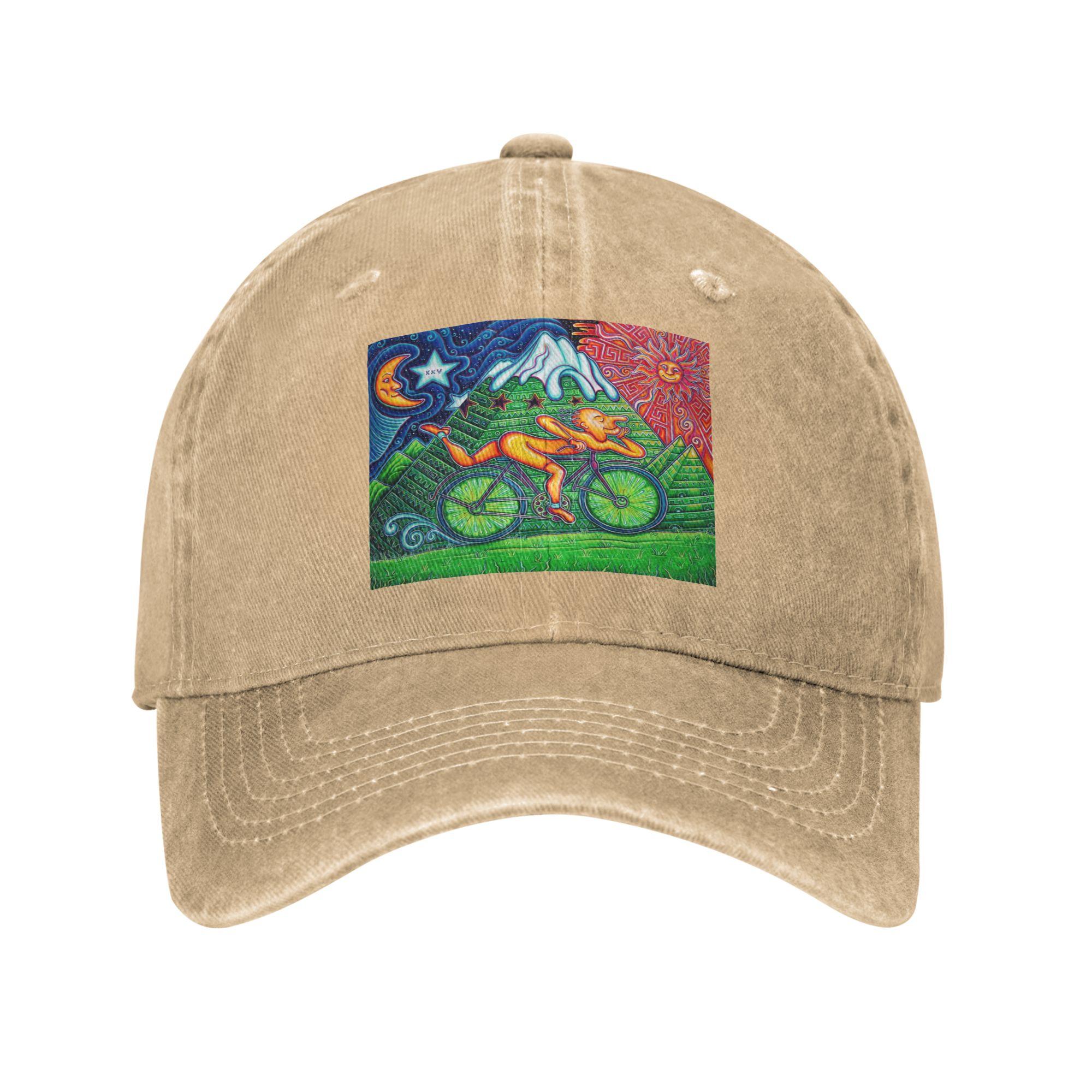 Discovery Of LSD Albert Hofmann Washed Denim Cap Casual Baseball Caps Adjustable Hat Summer Unisex Baseball Hats One Size