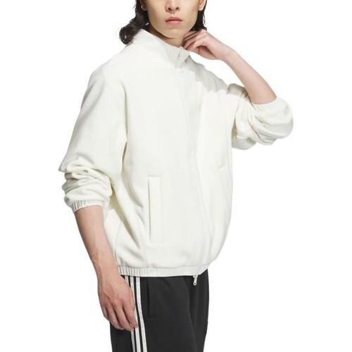 adidas Stand Collar Windproof Casual Warm Jacket Unisex Apricot White