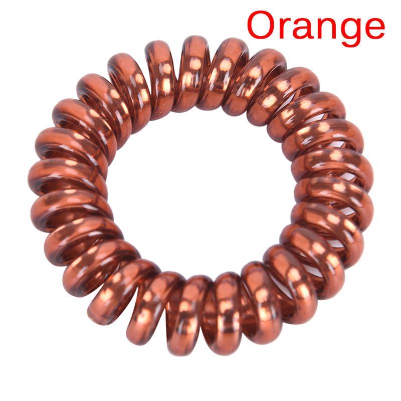 1/10PC Hair Accessories Spring Gum Hair Ties No Crease Coil Hair Tie Ponytail Clear Telephone Wire Elastic Hair Bands Plastic
