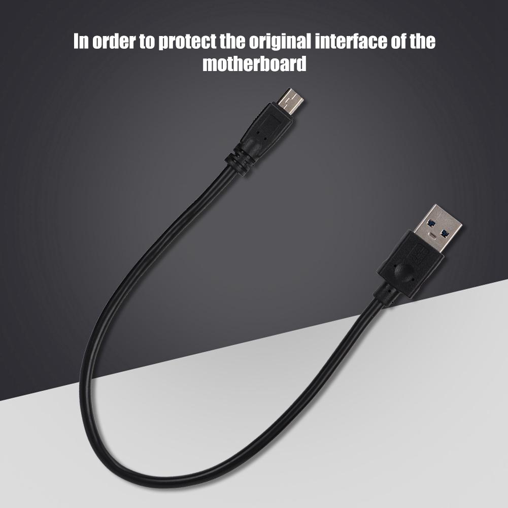 Câble d'extension PCI-E 1X, cordon d'alimentation, carte d'extension USB, 30 cm, noir
