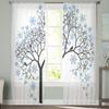 Snow Scenery Of Snowflake Trees Modern Tulle Curtains For Living Room Bedroom Home Kitchen Window Sheer Curtains