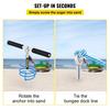 Sand Anchor, 18\" Length Auger to The Beach and Sandbar, 316 Stainless Steel Screw Anchor with Removable Handle, Bungee Line & Carry Bag, for Jet Ski