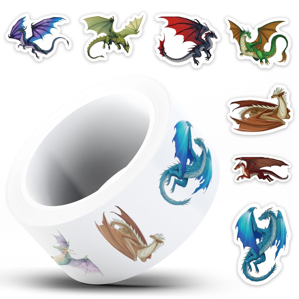 500 Sheets/Roll Dragon Sticker: Notebook & Phone Decoration