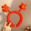 Chinese Style New Year Red Plush Headband Wealth Children Hair Hoop  Party Decoration