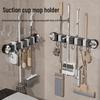 Suction Cup Mop and Broom Holder with Hooks