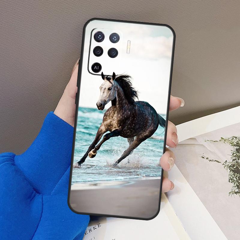 Husă de alergare pentru cai pentru OPPO A15 A16 A3S A5S A52 A72 A94 A74 A54 A83 A91 A93 A31 A5 A9 2020 A53 S