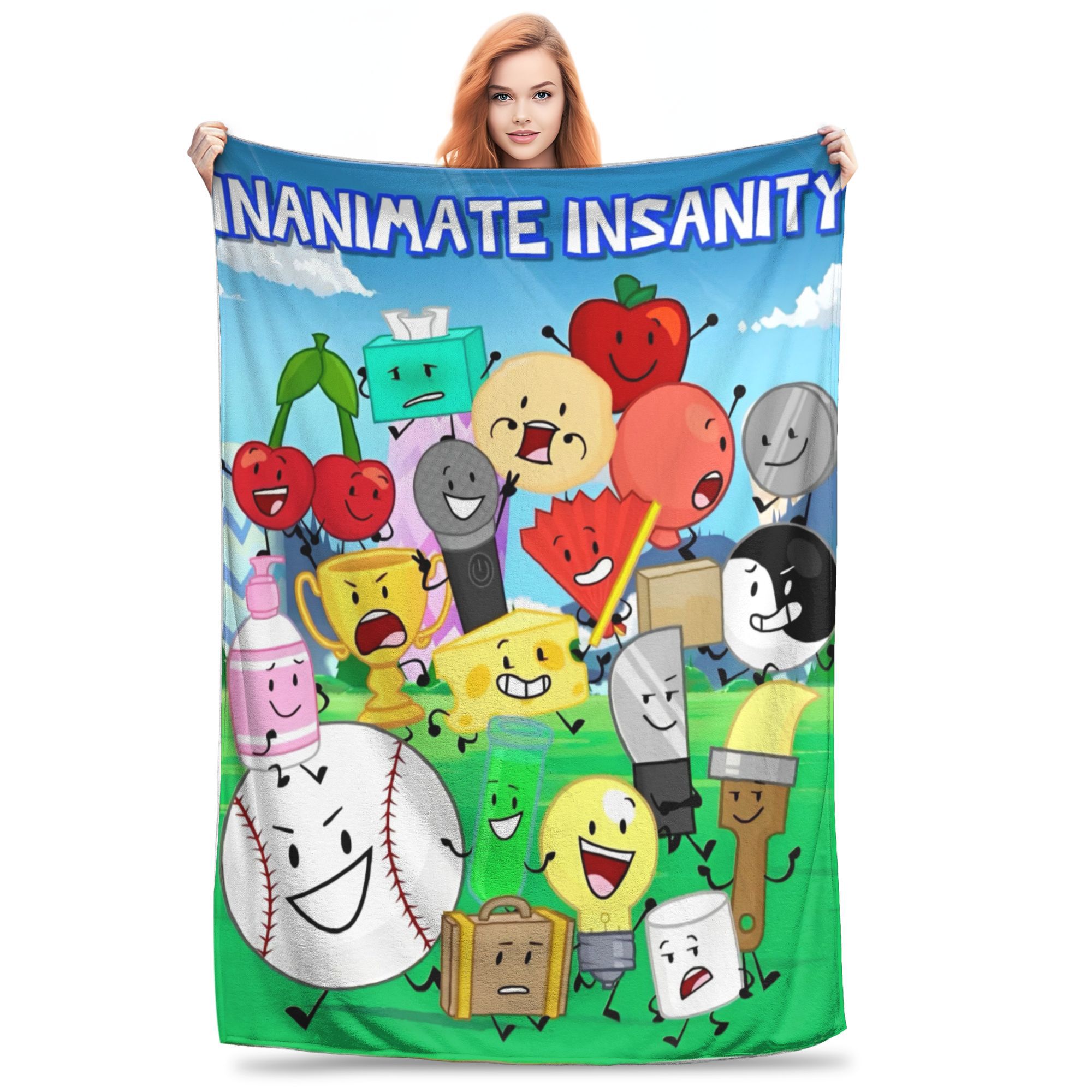 Battle for Dream Island Inanimate Blanket Multiple Sizes Super Soft Cozy  Throw Blankets for Sofa Couch and Bed 75x100cm 30x40in