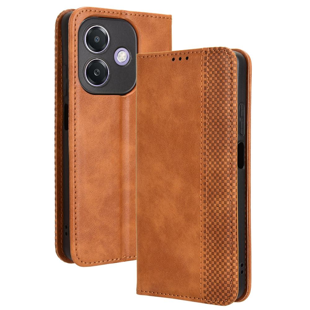 For Oppo A3 4G/A3 5G/A3x 4G/A3x 5G/A40M 4G/A40 4G/A3i 5G/A60 5G Leather Case Wallet Stand Retro Texture Phone Cover