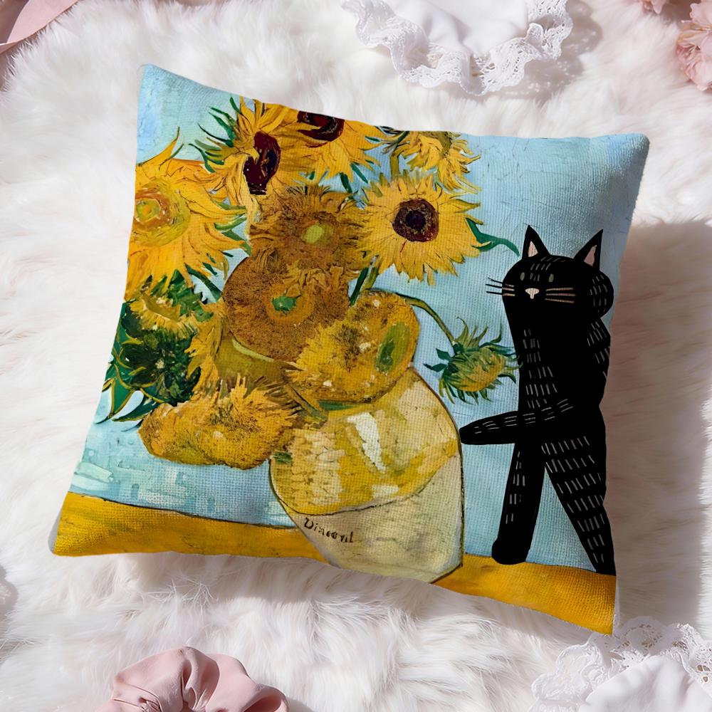 Paintings VVincent van GoghS Cushion Cover Premium Comfort Reversible Pillow Cove -Two in One Design for Any Room & Car Interior