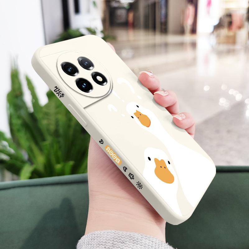 

Stunned Duck Phone Case For Oneplus 11 11R 10 10R 10T 9R 9RT 9 8T 8 7 7T Pro 5G Liquid Silicone Cover OnePlus 10T