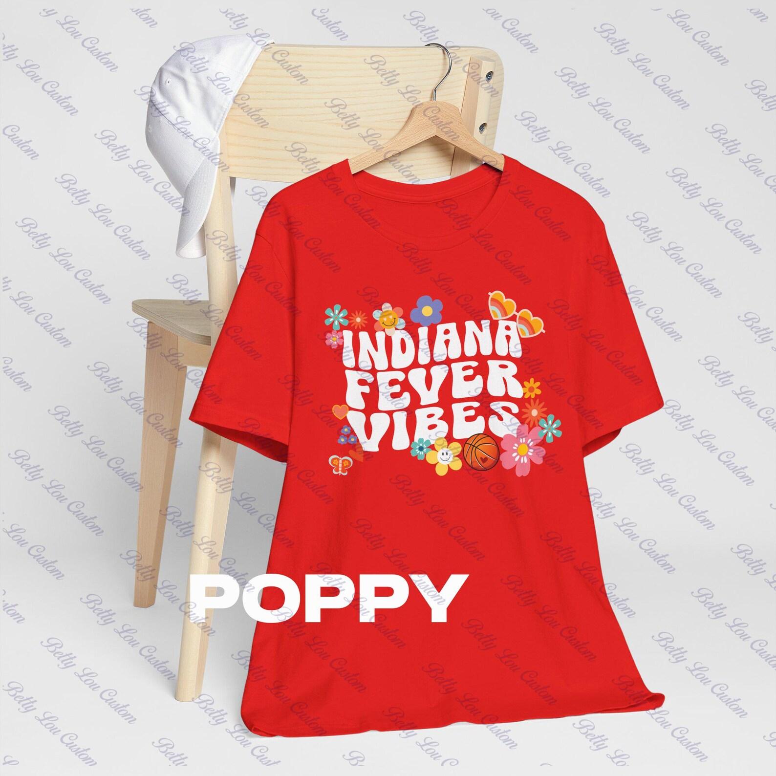 Bright Colorful Indiana Fever Vibes Unisex Jersey Short Sleeve Bella Canvas Tee Peace Indiana Fever Shirt for Indiana Fever Fan 4XL