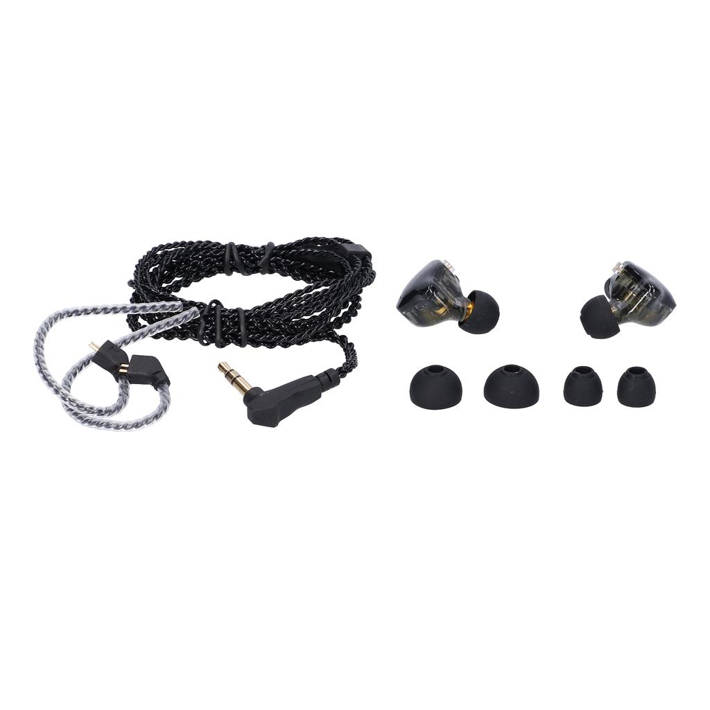 Earphones Super Bass Boost Wired Earbuds Noise Reduction Stereo Headphones for Listen To MusicWithout Microphone Black