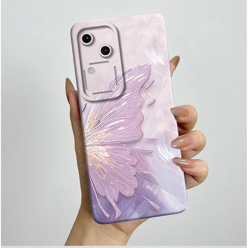 For Vivo V30 V2318 Casing Liquid Soft Silicone Aesthetic Luxury Cover Full Protective Shell For Vivo V 30 V30 Pro 5G Phone Case