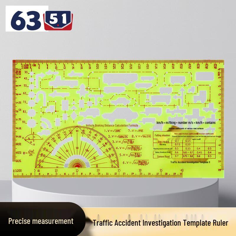 Multi-functional Vehicle Accident Survey Template Ruler