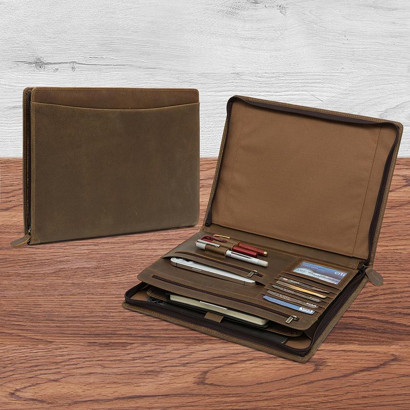 Sac en cuir véritable Style haut de gamme Mallette d'affaires Pochette