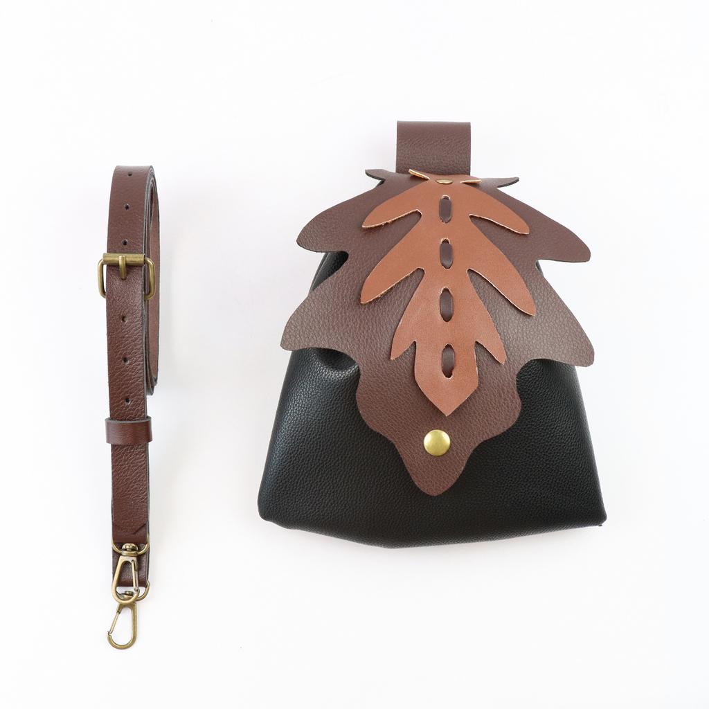 Mittelalterliche Wikinger Stil Leder Bauchtasche Retro Schiffsform Gürteltasche Für Cosplay LARP Renaissance Festival Kostüm