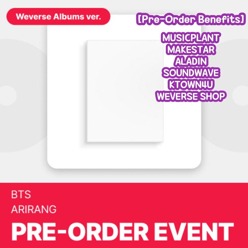 BTS ARIRANG Album (VORBESTELLEN) | Einzelversion K-Pop Album + Exklusiver Store-Vorteil | Veröffentlichung 2026-03-20