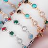 1 Meter/lot Mixed Color Crystal Glass Beads Chain Copper Chain for DIY Jewelry Making Necklace Bracelet Accessories Materials