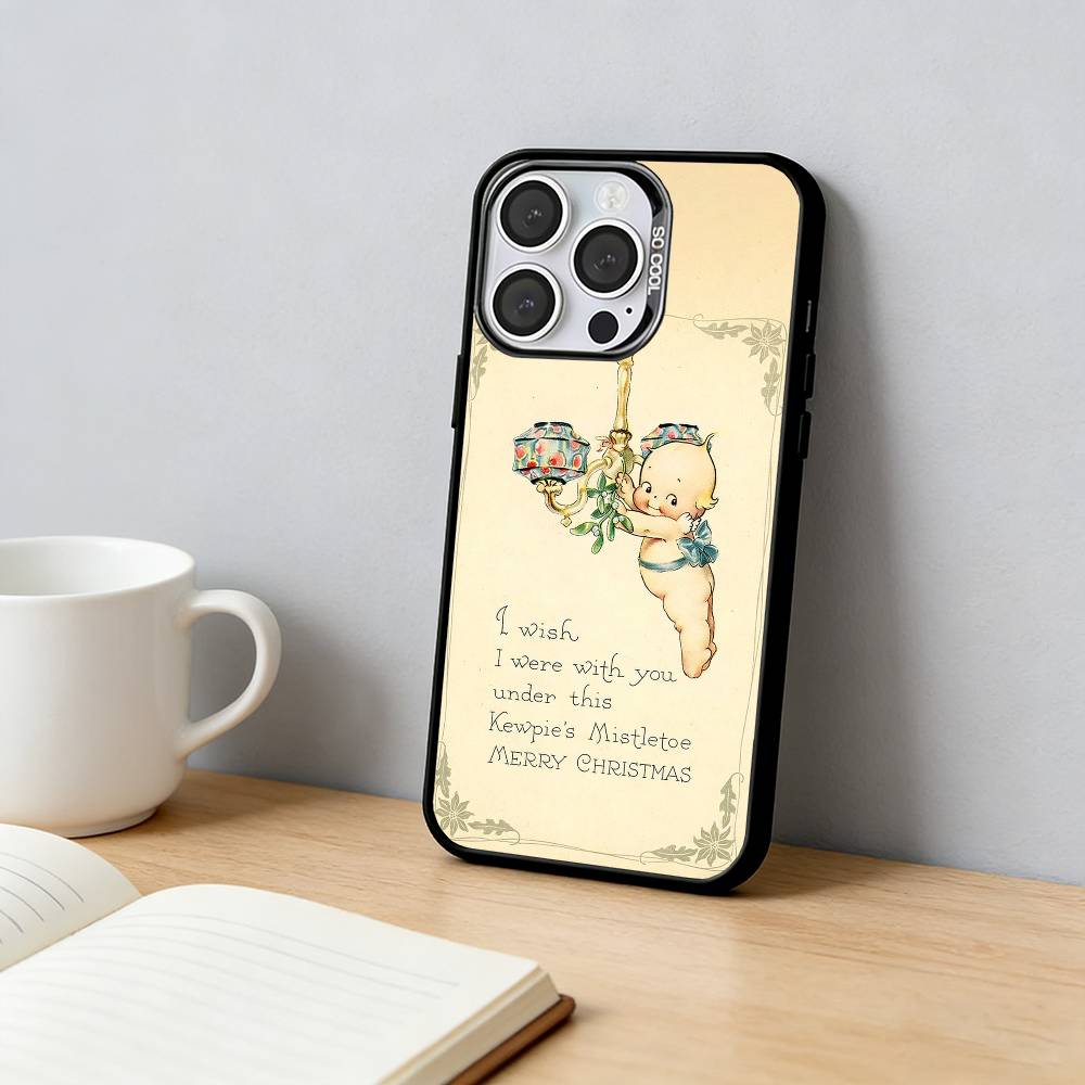 

Kewpie Cute Angel Phone Case For iPhone 17,16,15,14,13,12,11 Plus,Pro Max,XS,Colorful Silver Phone case Funda Cover iPhone14