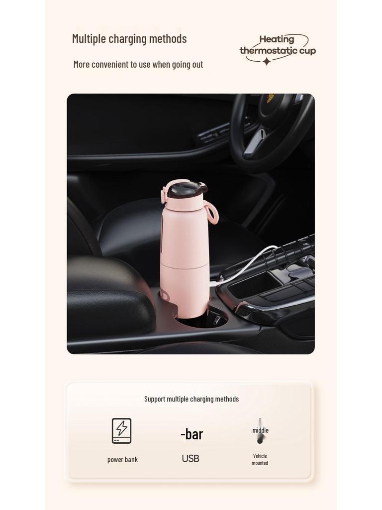 Anxi Bear Portable Milk Warmer: Fast-Charging, Temperature-Controlled Kettle for Baby Outings