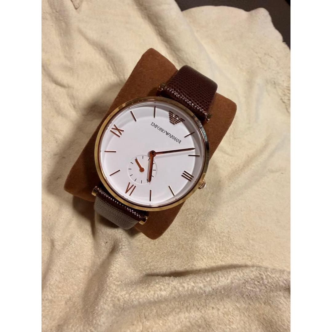 Used EMPORIO ARMANI watch quartz brown
