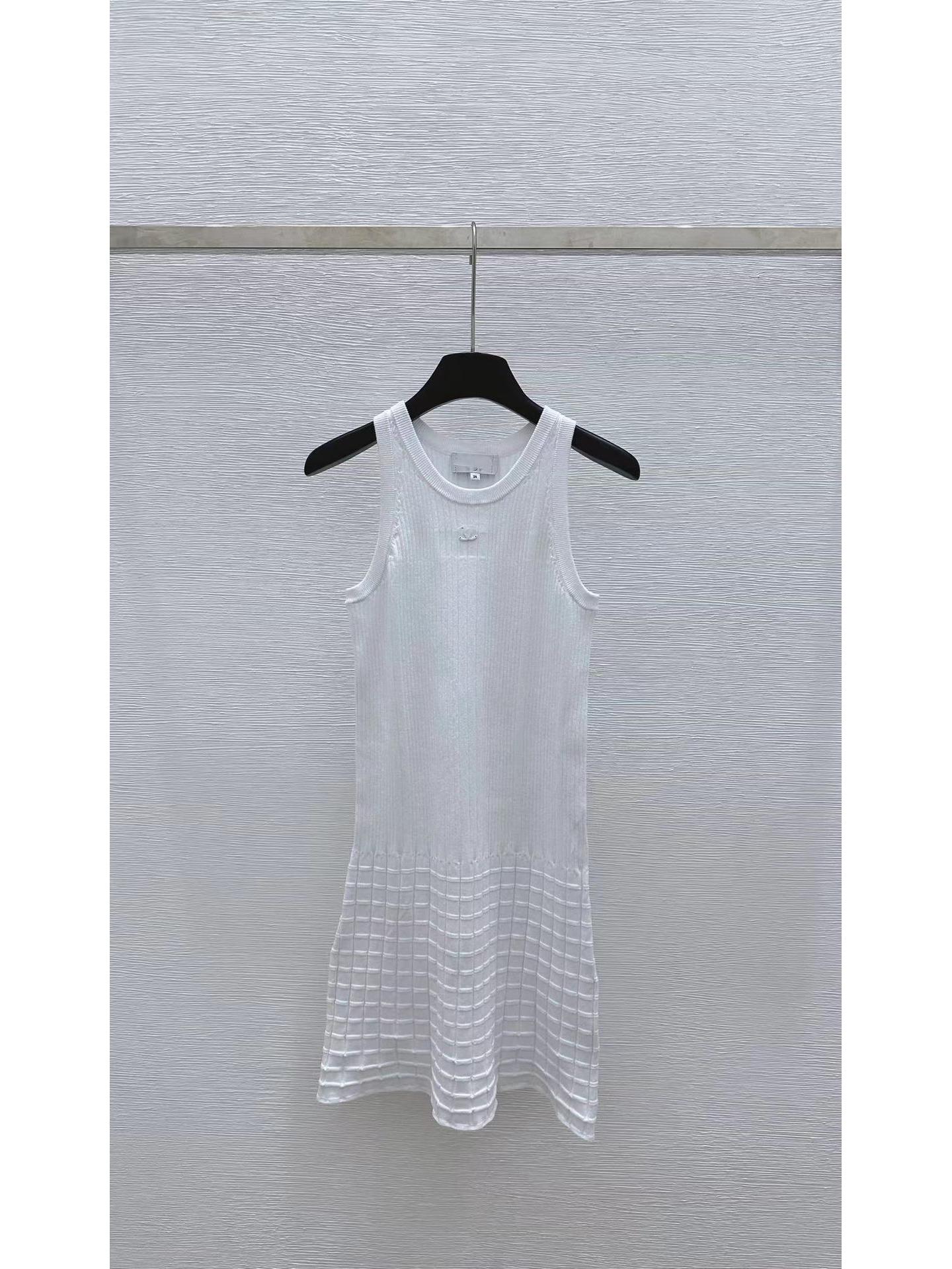 

Spring/Summer Knitted Midi Dress - French Style for Women Small