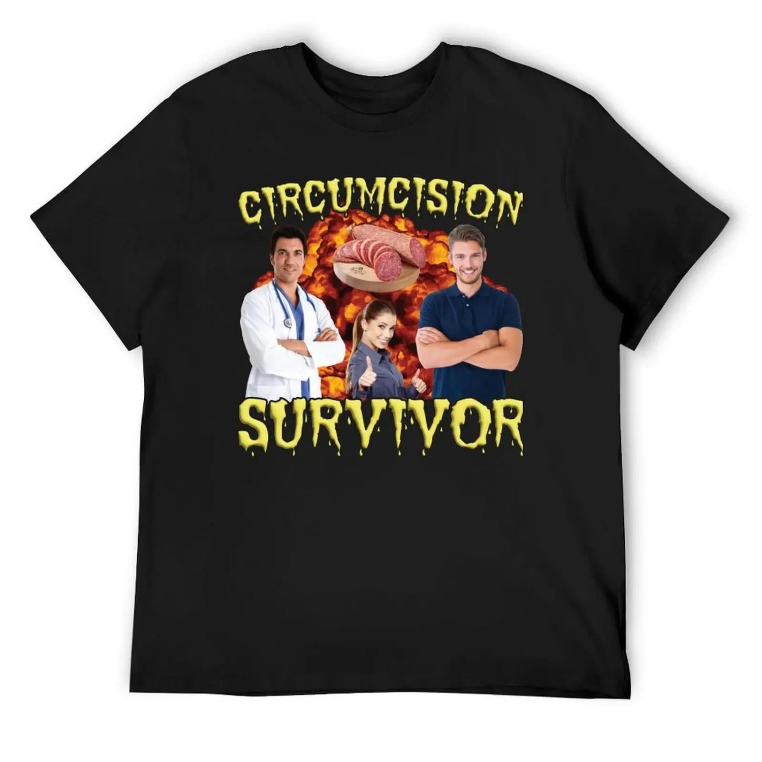 Circumcision Survivor T-Shirt vintage t shirts cheap stuff essential t shirt blacks mens t shirt S