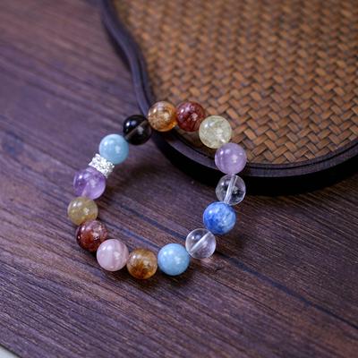 Natural Blue Kyanite Multi-Gemstone Crystal Beaded Bracelet - Luxury Design for Women, Wealth-Attracting Jewelry Accessory