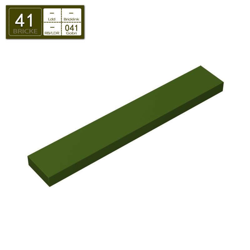 BRICKE 1x6 Smooth Panel Brick: Compatible with Lego 6636 63324, Ideal for MOC Projects, Bulk Building Blocks 50g (approx. 61pcs)